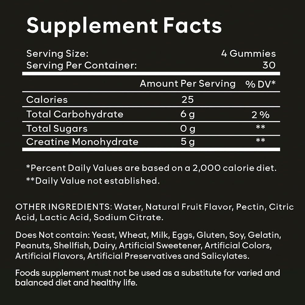 UltraHealthX Creatine Monohydrate Gummies Mixed Berry - 120 Count - image 6