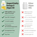 Vegan Vitality Vegan Omega 3 DHA Supplement - 60 Softgels - image 6