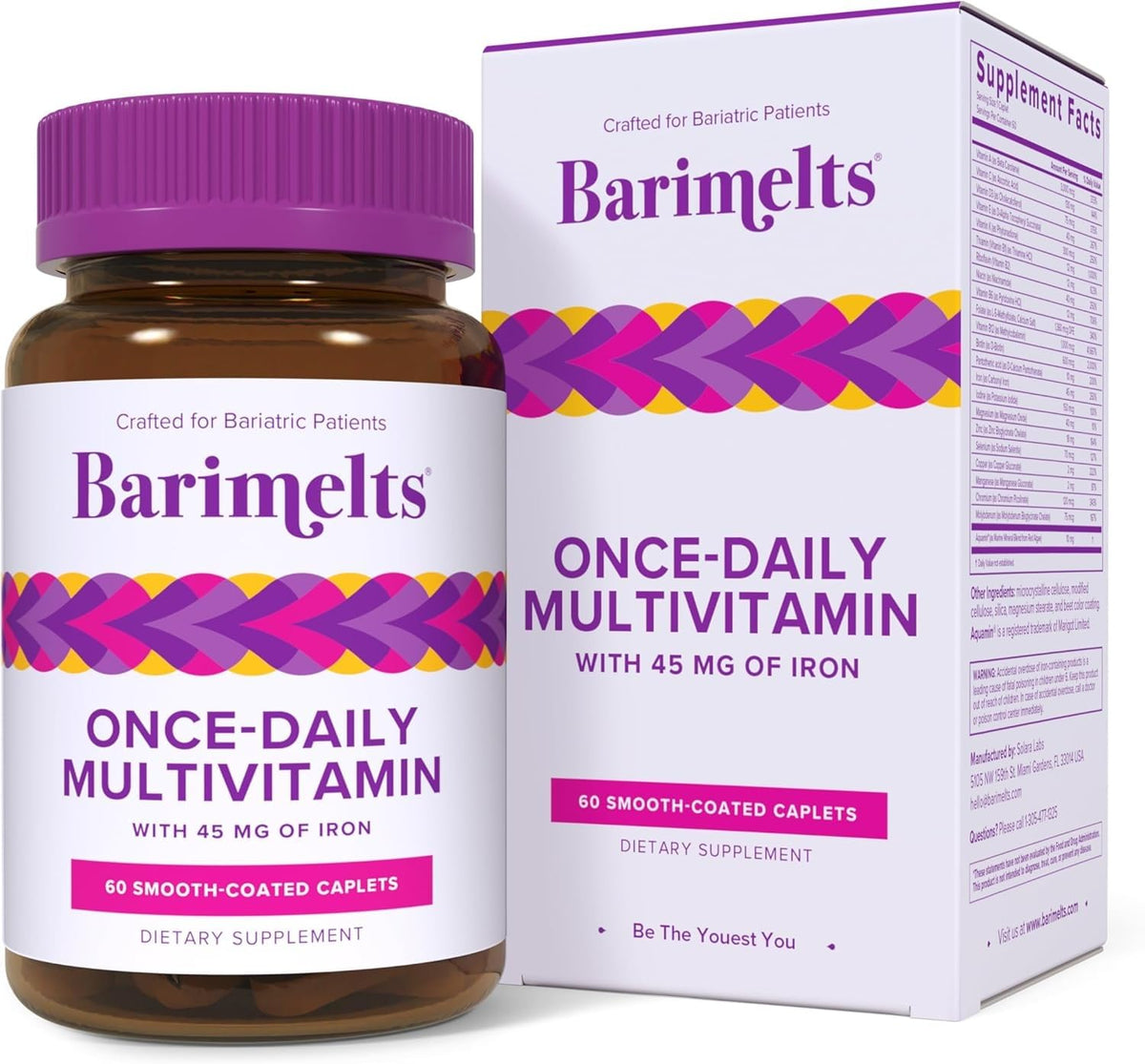 BariMelts Once Daily Bariatric Multivitamin with Iron - 60 Caplets