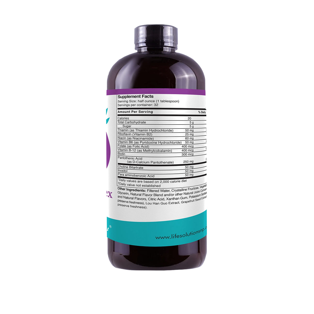 Life Solutions Liquid Super B-Complex for Energy - 16 Fl Oz - image 2