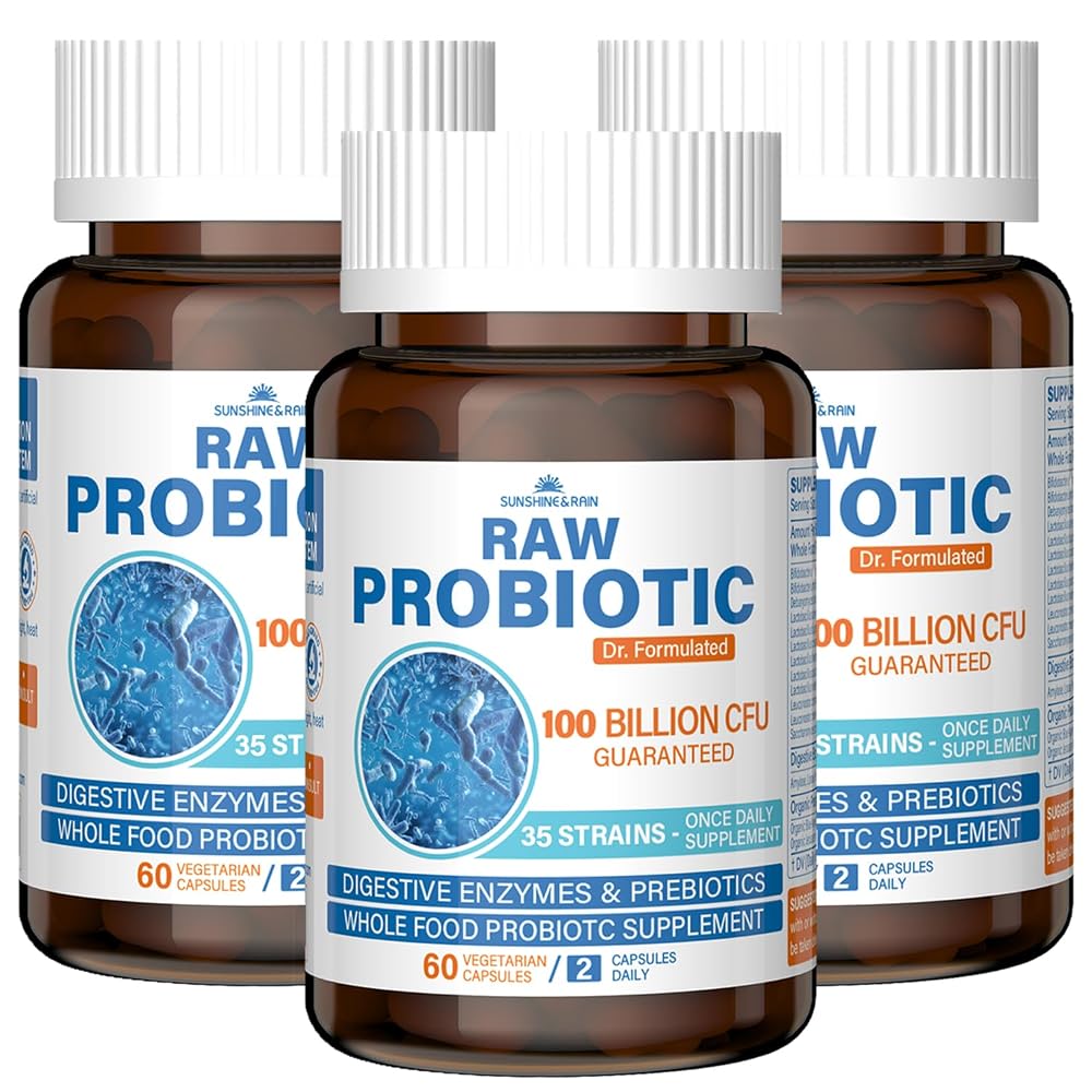 Sunshine & Rain Probiotics with Digestive Enzymes - 180 Capsules