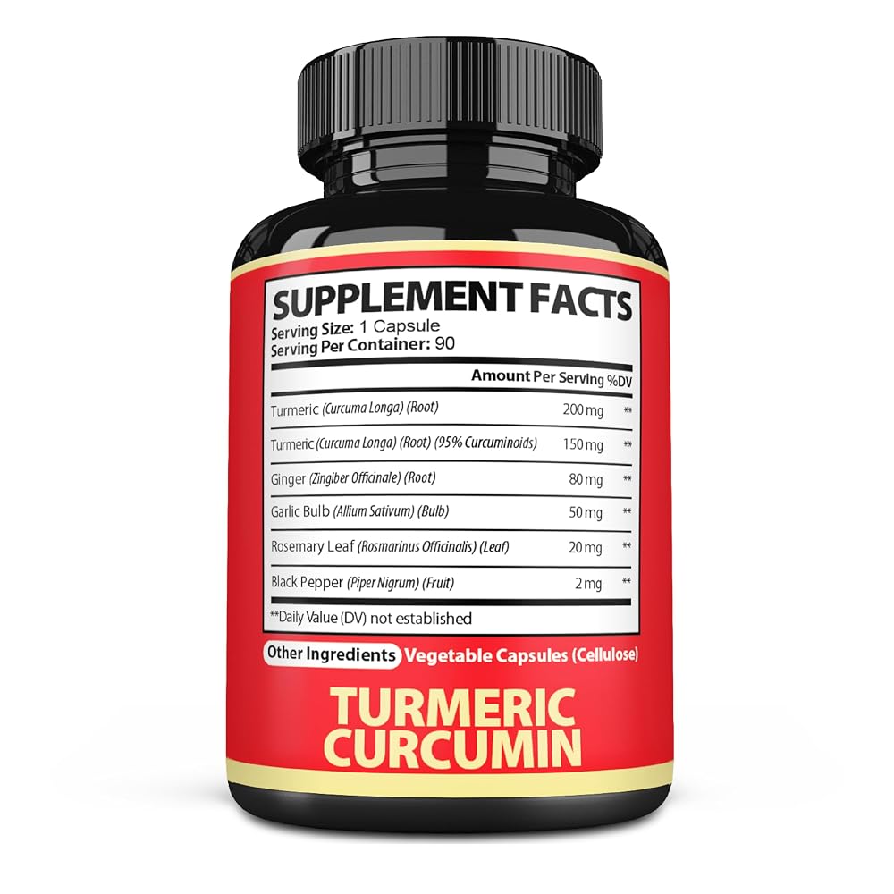 Satoomi Turmeric Curcumin Supplement with Ginger & Black Pepper - 90 Capsules - image 7