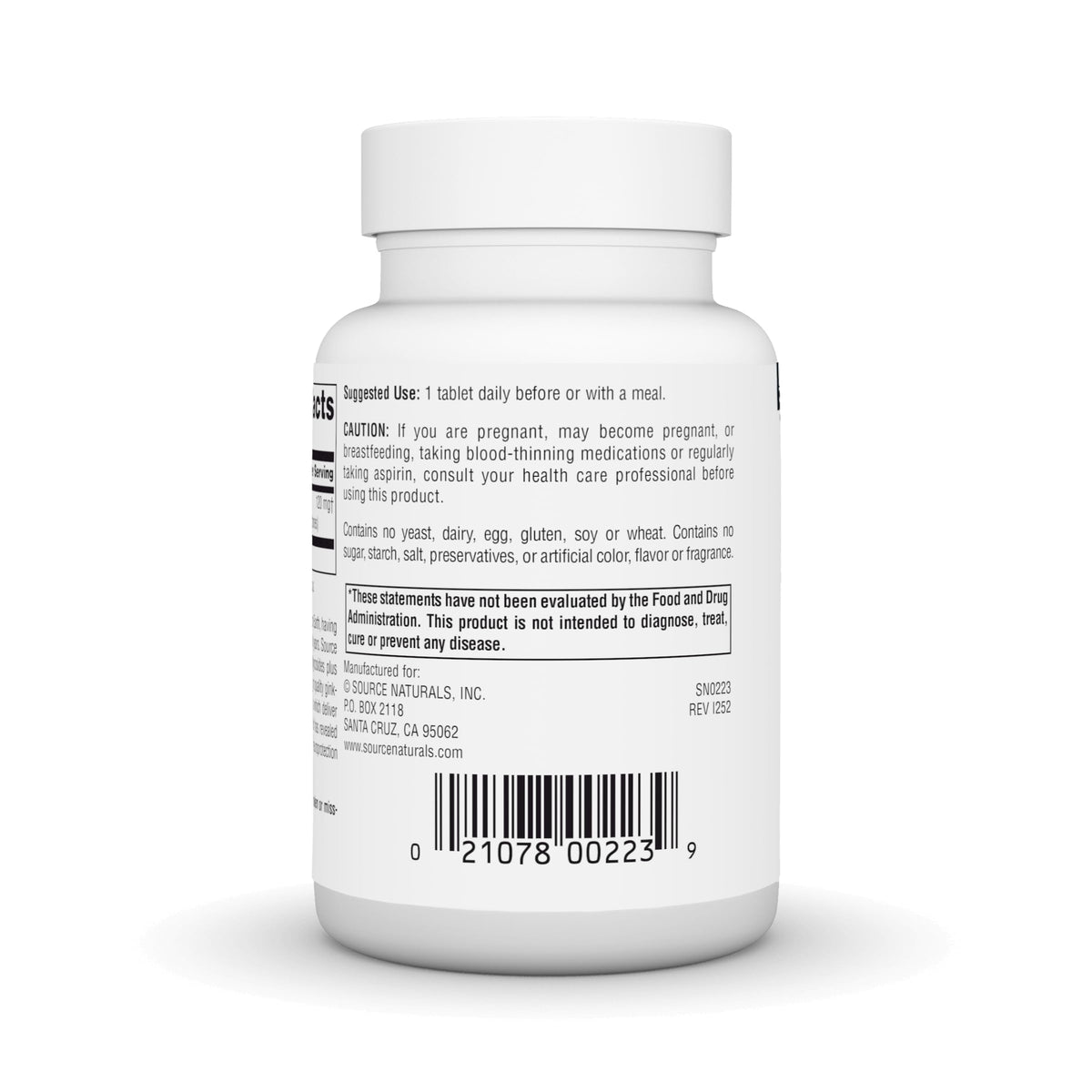 Source Naturals Ginkgo-24 Ginkgo Biloba Extract 120 mg - 120 Tablets - image 4