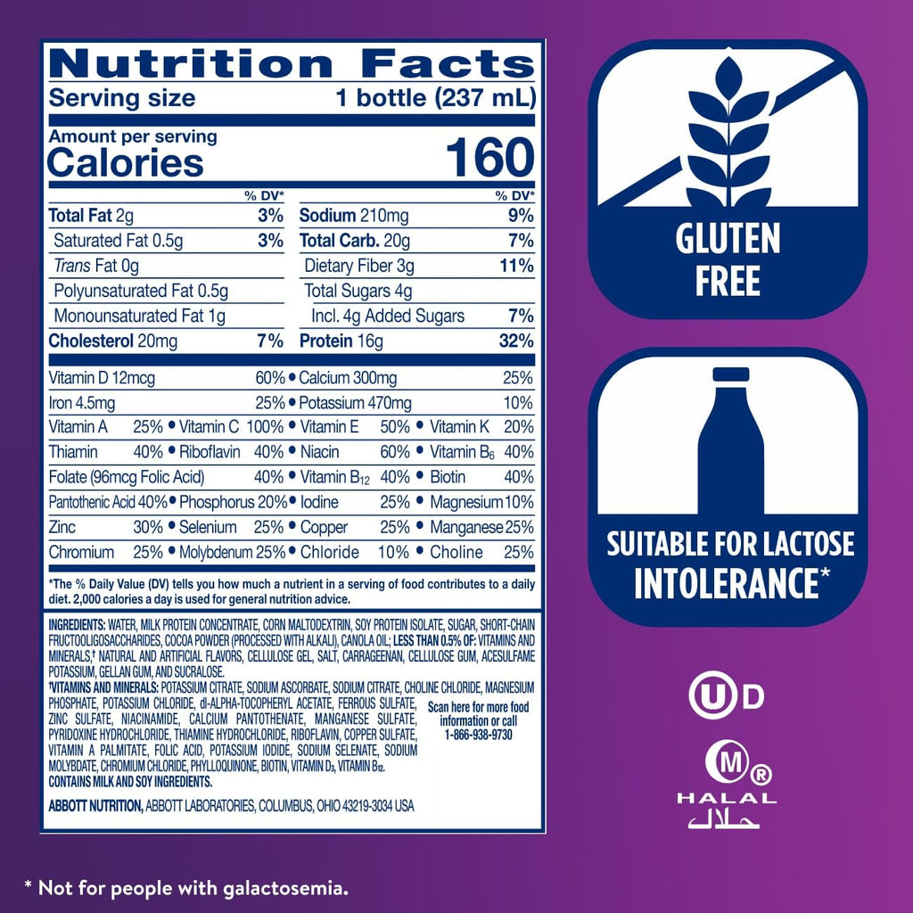 Ensure High Protein Vanilla Nutrition Shake With Fiber