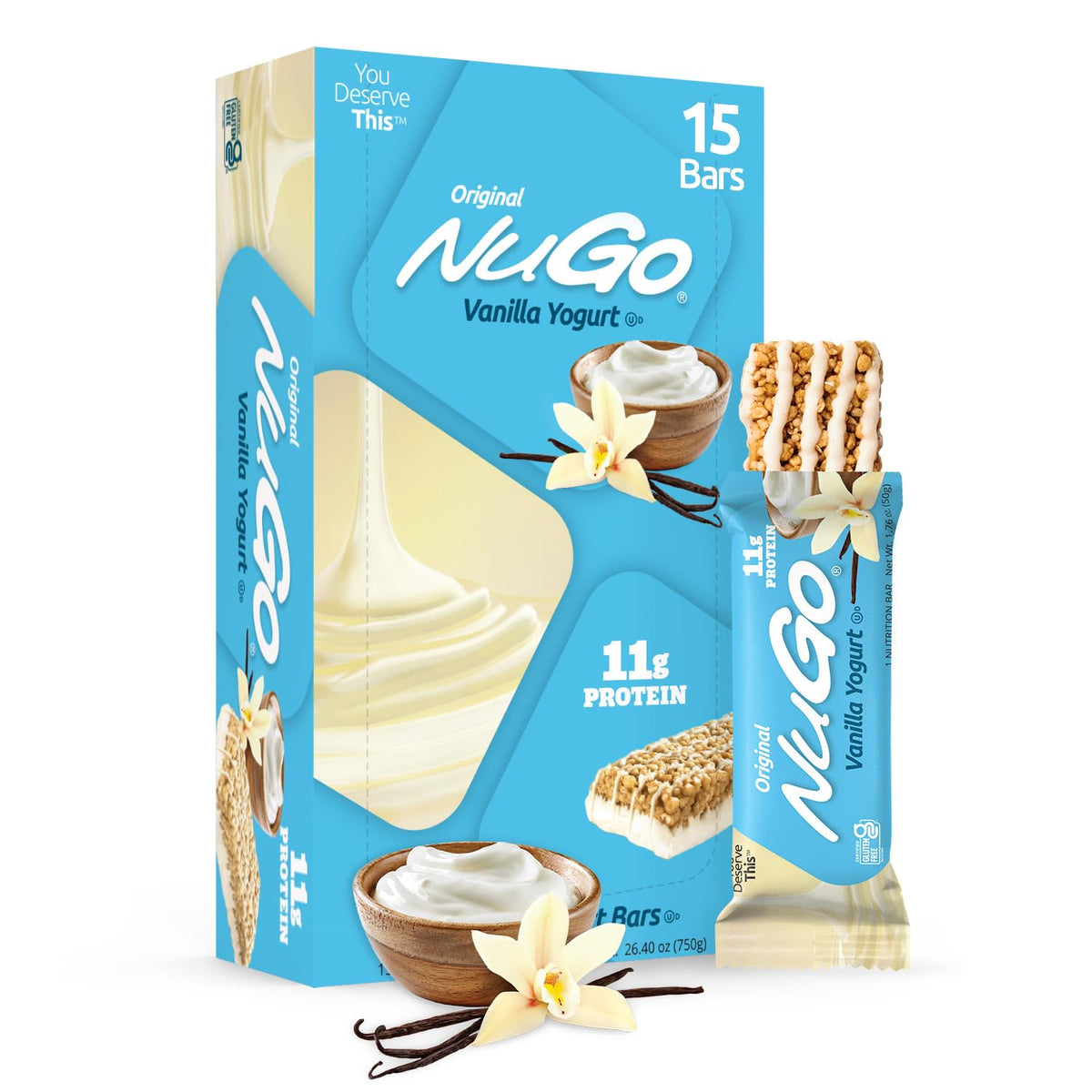 NuGo Original, Variation Twister, 15g Protein Bar, Gluten Free