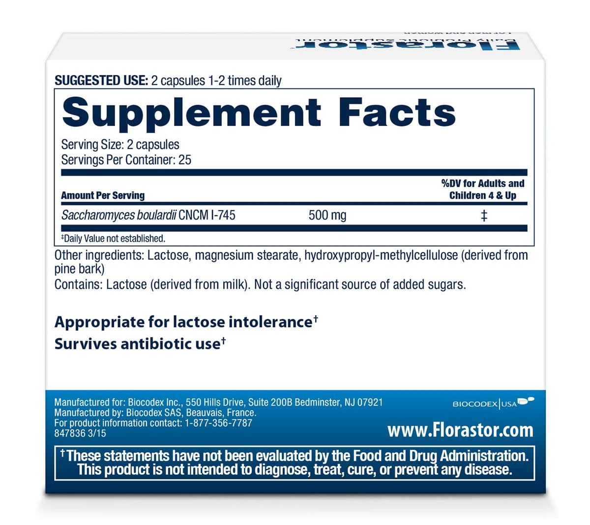 Florastor Daily Probiotic Supplement Saccharomyces Boulardii - 54 Capsules - image 3