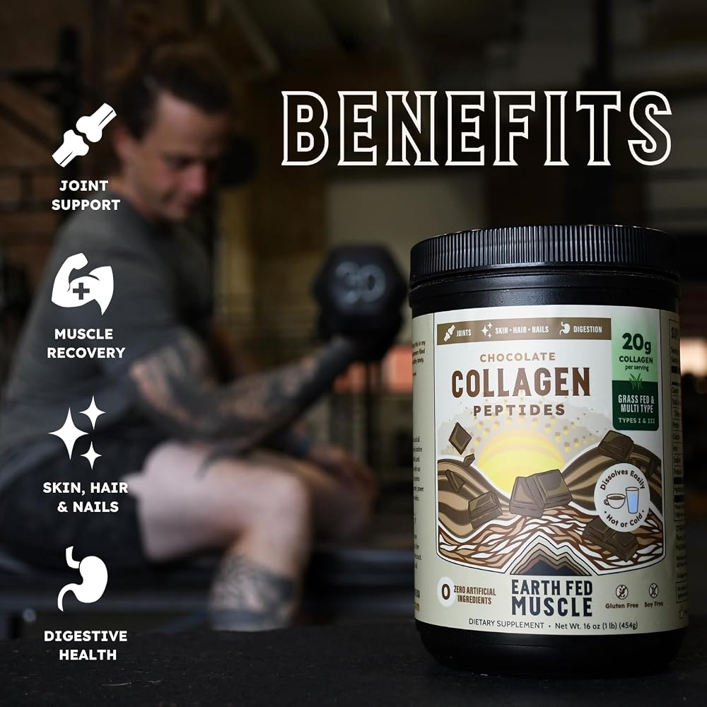 Earth Fed Muscle Keystone Plus Collagen Peptides Powder - Full