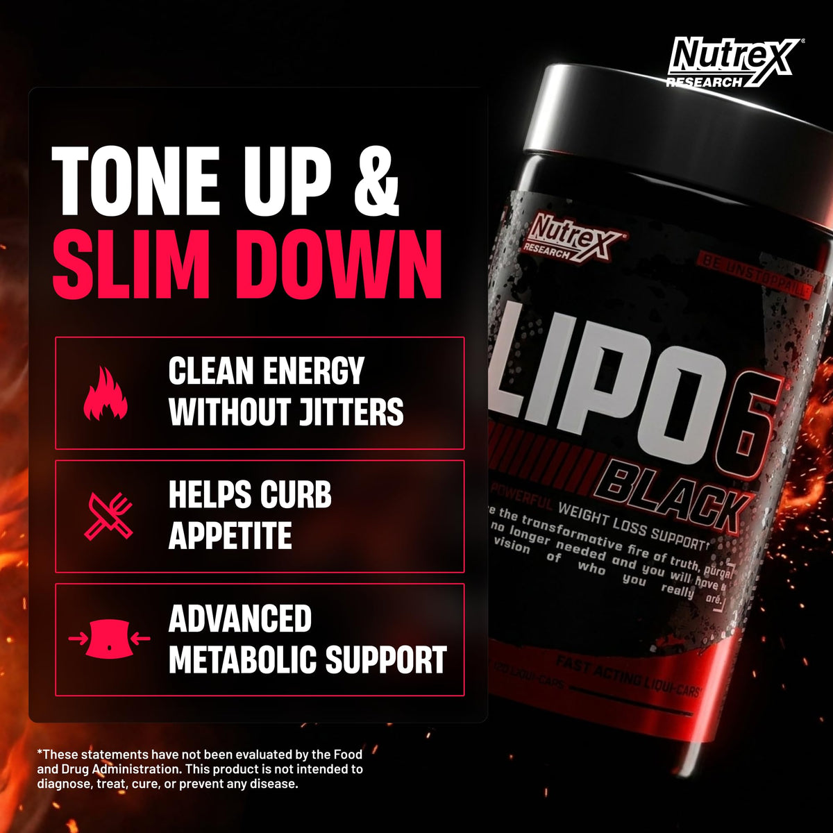 Nutrex Lipo-6 Black Max Strength Fat Burner - 120 Capsules - image 2