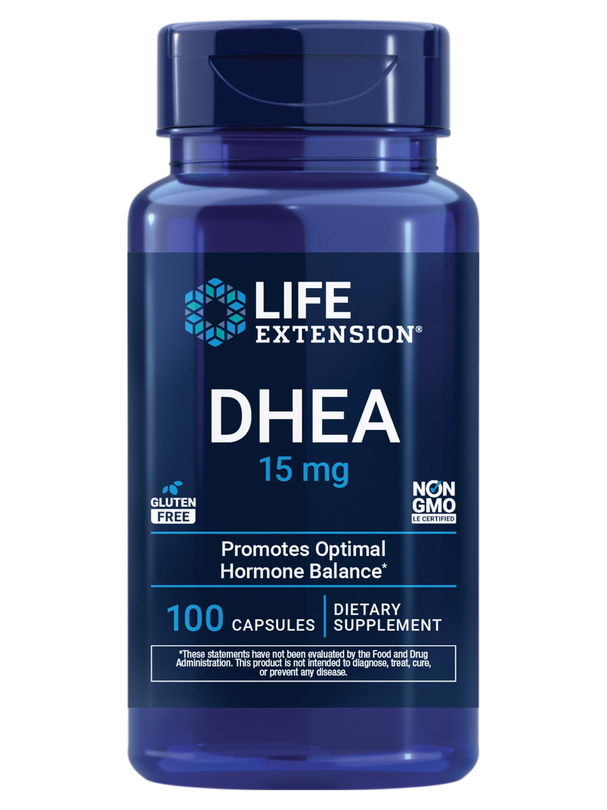 Life Extension DHEA 15 mg Hormone Balance - 100 Capsules
