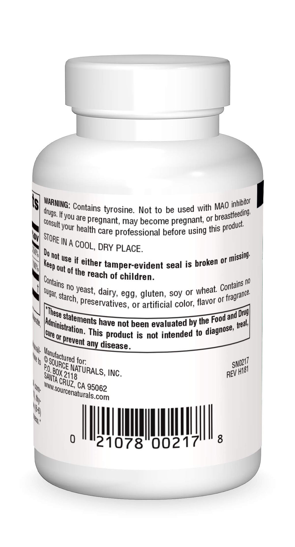 Source Naturals N-Acetyl L-Tyrosine 300mg