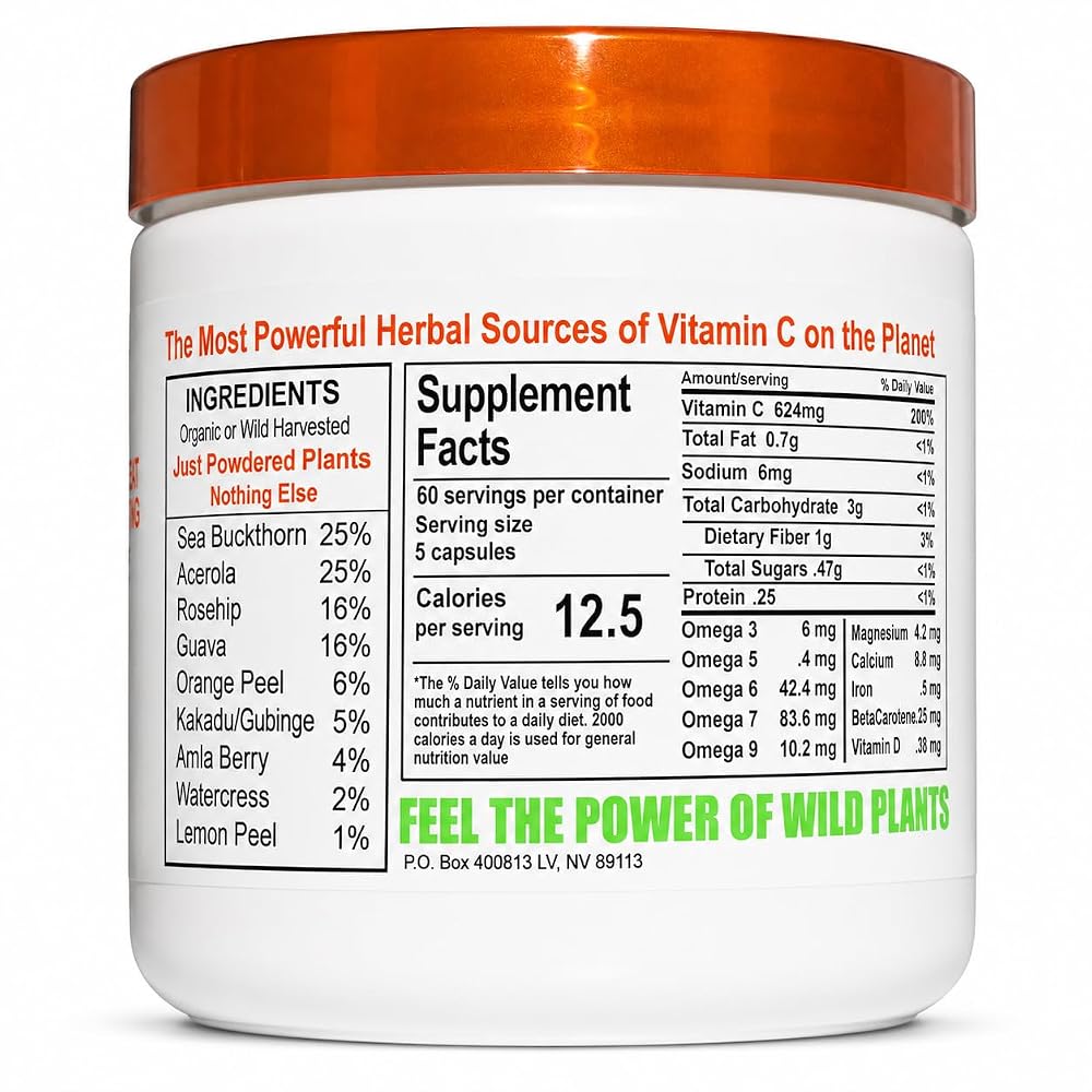 Markus Wild Force Vitamin C Capsules - 300 Vegetarian Capsules - image 2