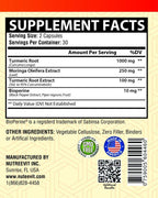 NutreeVit Turmeric Curcumin with Moringa & Bioperine - 200 Capsules - image 3