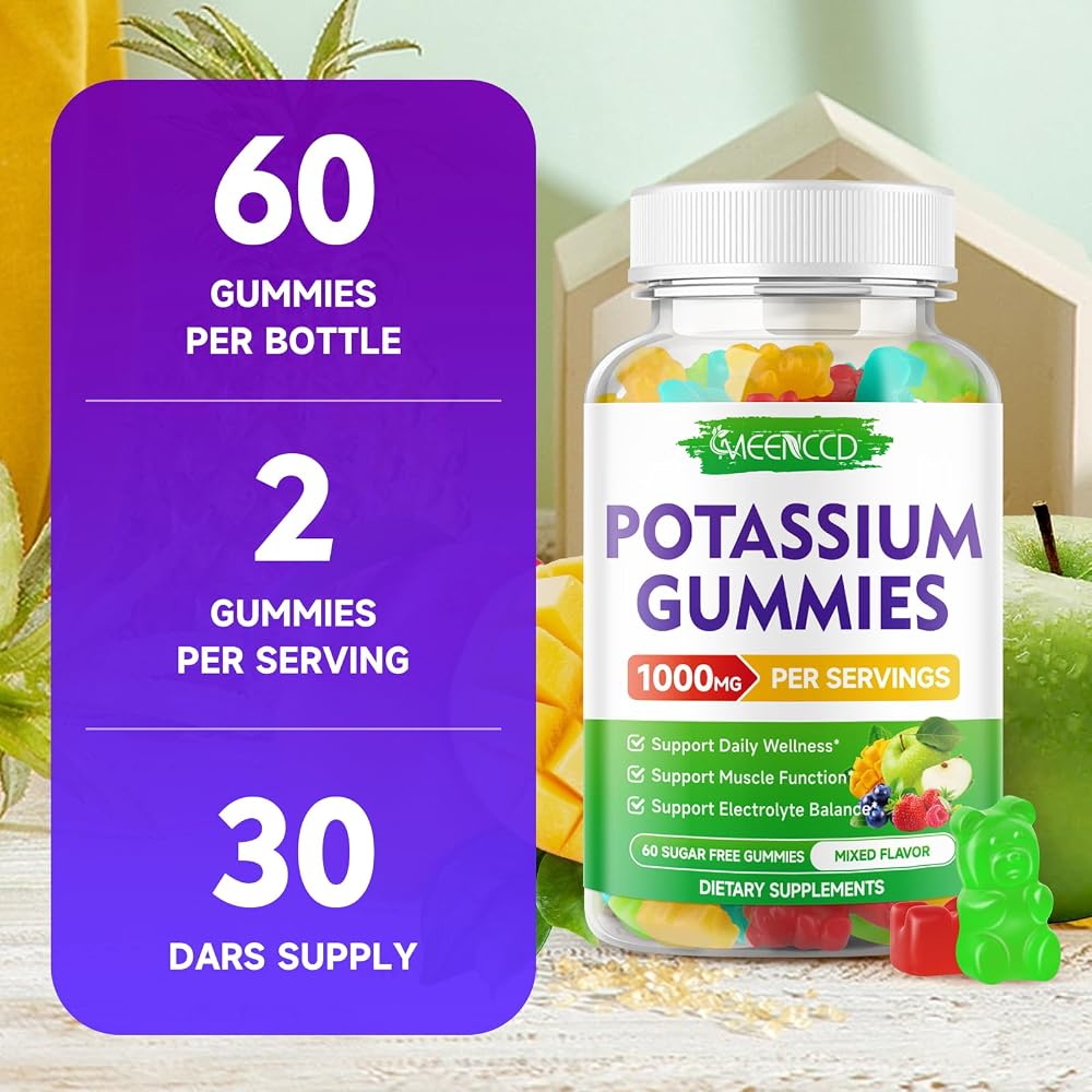 MEENCCD Potassium Citrate Gummies, Mixed Flavor