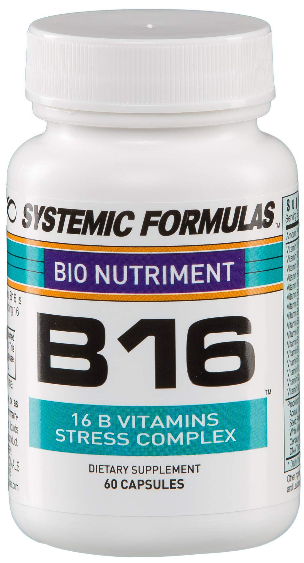 Systemic Formulas #115 16B Stress Complex B-Complex - 60 Capsules