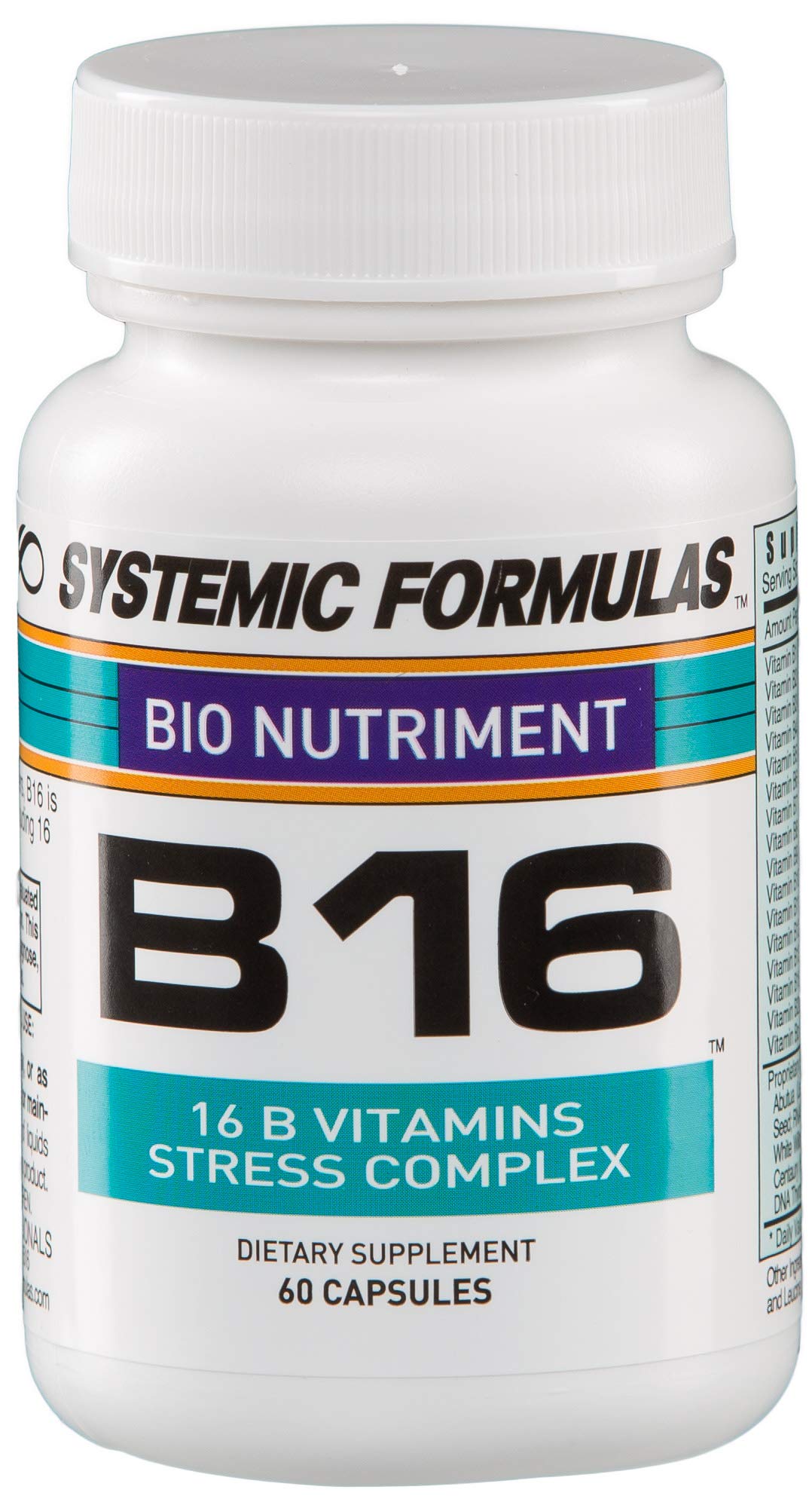 Systemic Formulas #115 16B Stress Complex B-Complex - 60 Capsules