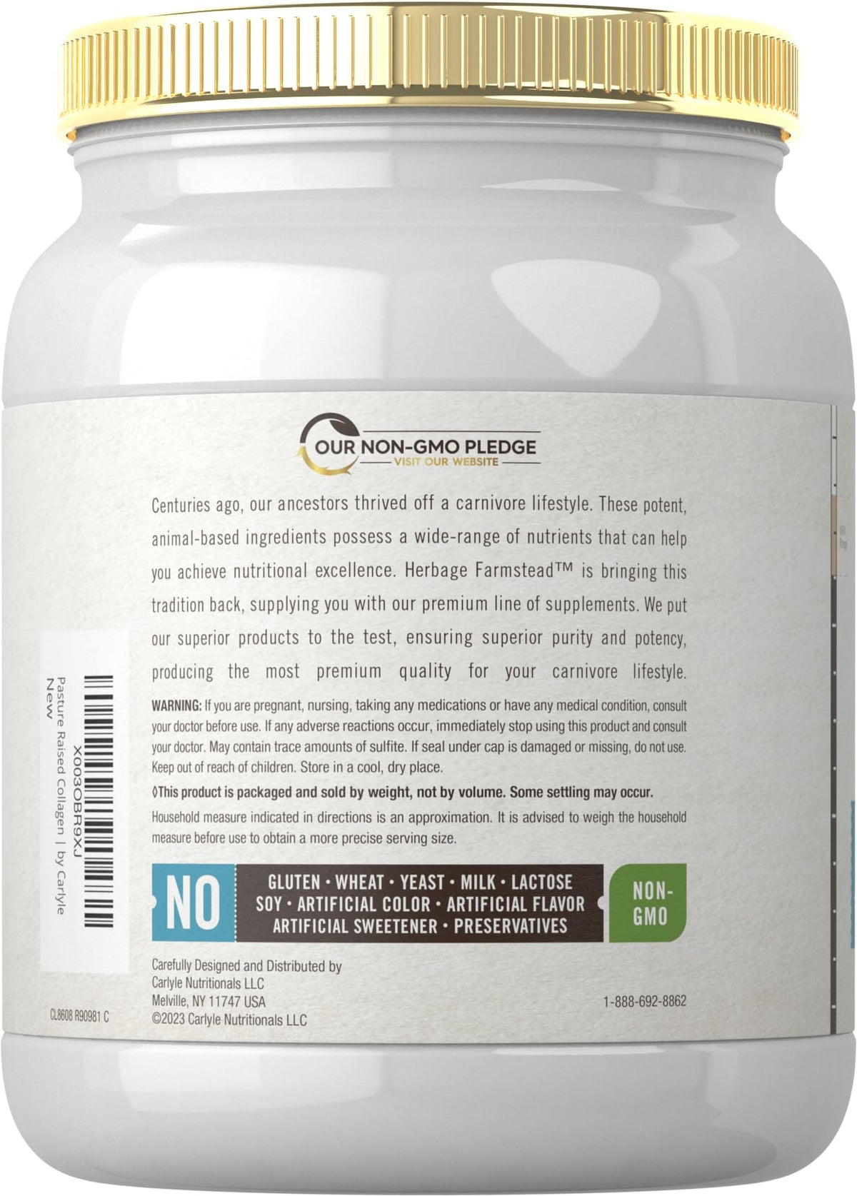 Carlyle Grass Fed Collagen Peptides Powder - 20 oz - image 3