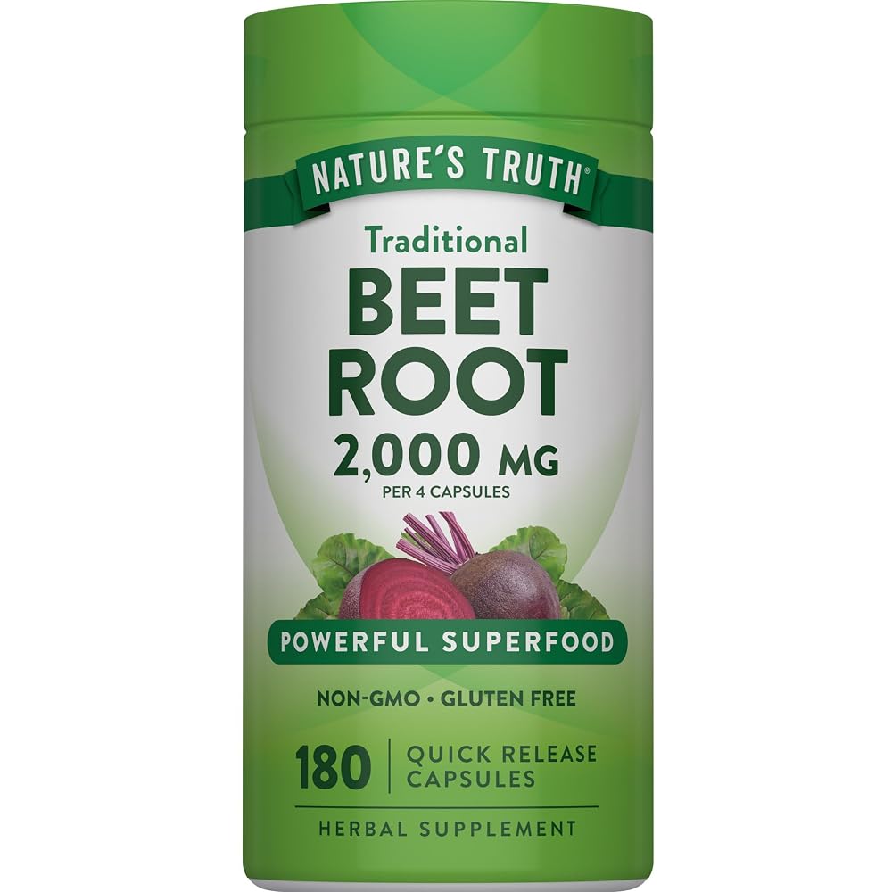 Nature's Truth Beet Root Capsules 2,000mg - 180 Count