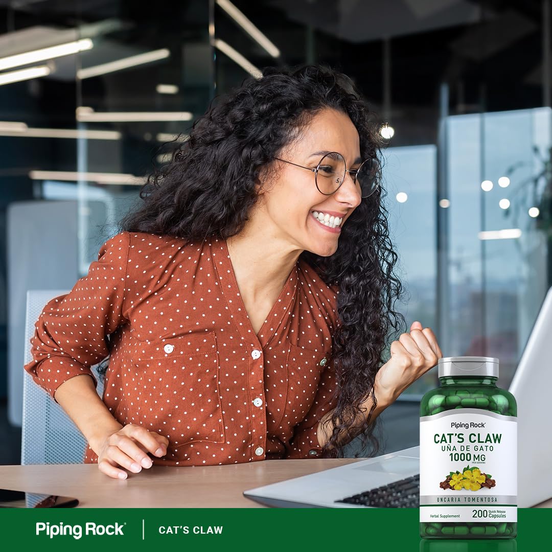 Piping Rock Cat's Claw Herb Supplement 1000mg - 200 Capsules - image 6