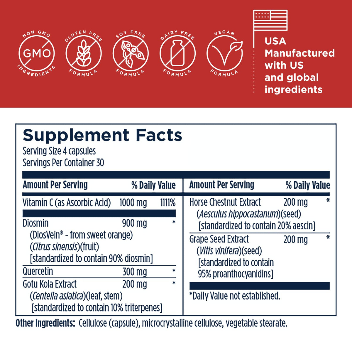 Designs for Health Vessel Forte Blood Vessel Support - 120 Capsules - image 3