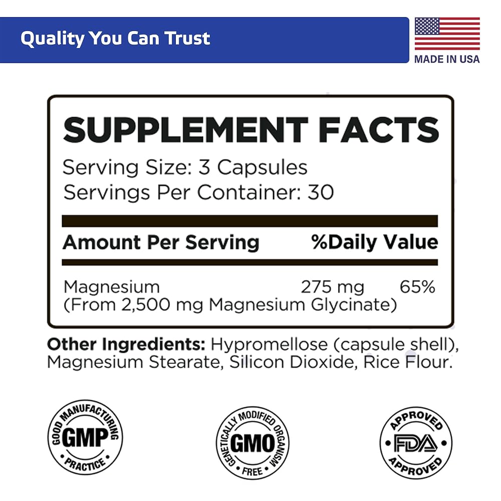 TIVA Nutraceutics Magnesium Glycinate for Sleep - 90 Capsules - image 2