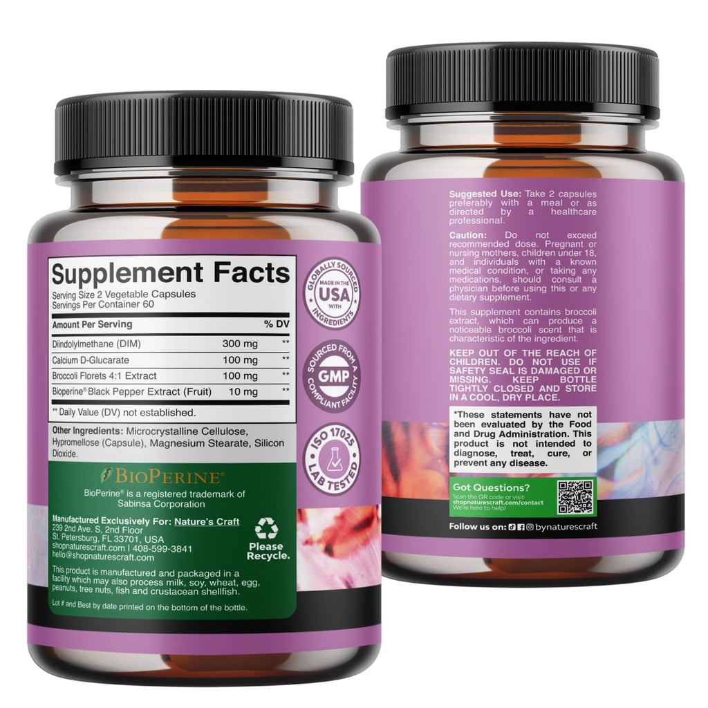 Natures Craft DIM Supplement for Women Hormone Balance - 120 Capsules - image 8