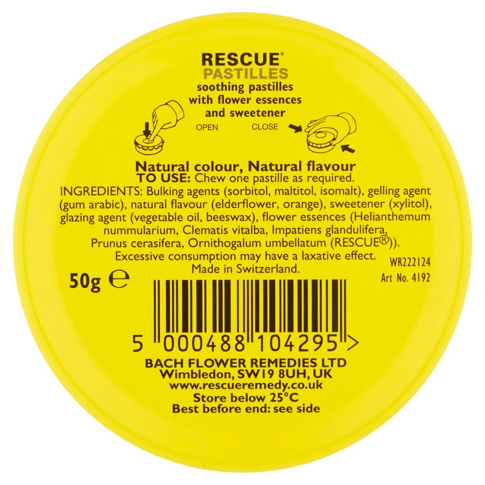 RESCUE Pastilles Orange Elderflower Stress Relief - 35 Count - image 3