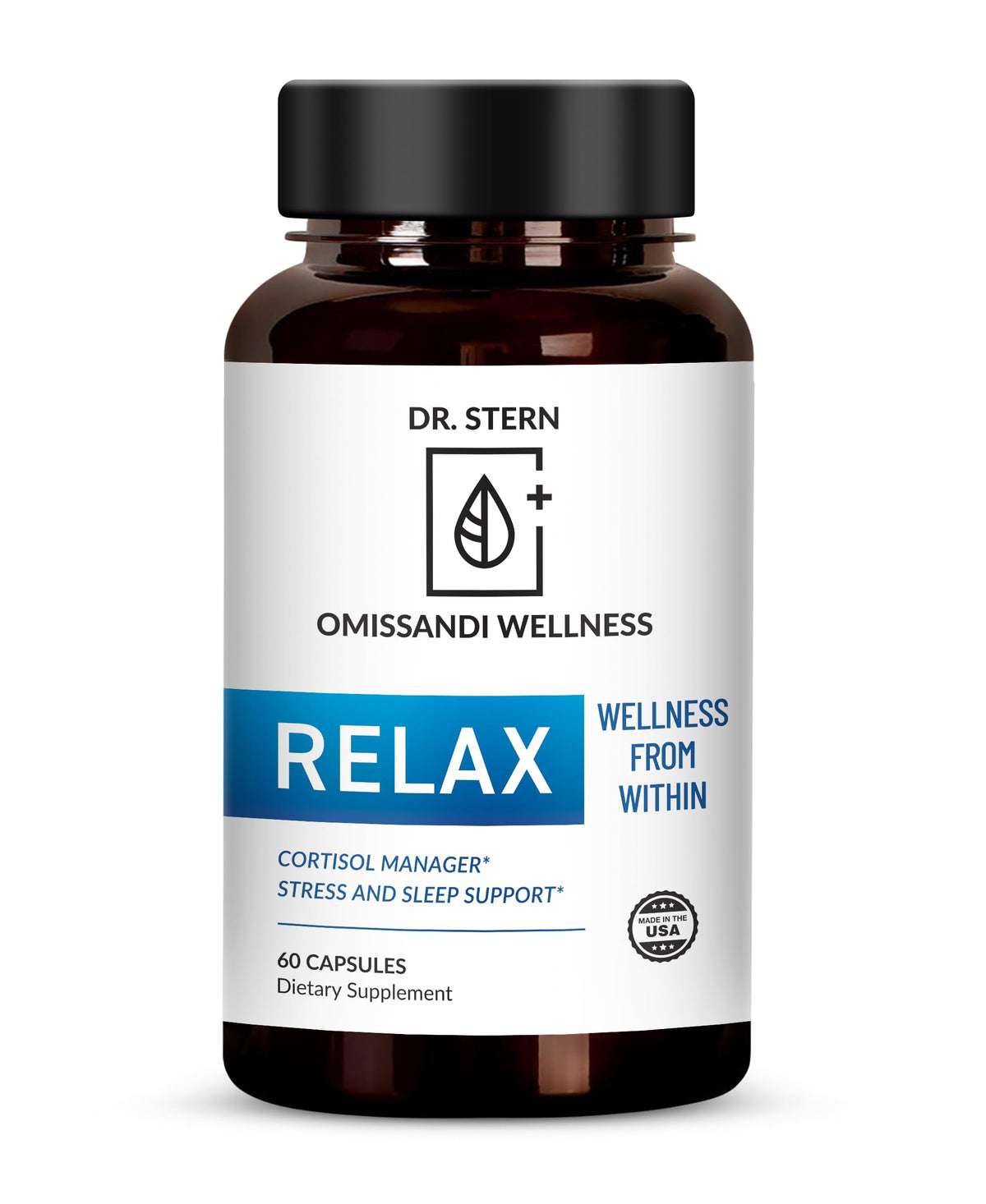 Dr. Stern Relax Adrenal Support Supplement for Sleep - 60 Capsules
