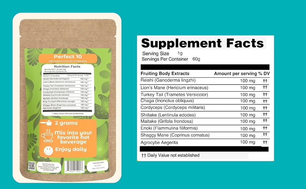 Hongo Tea Mushroom Power Complex Powder - 60 Servings - image 3