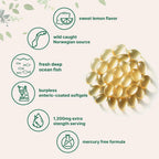 Micro Ingredients Omega 3 Fish Oil 1,200mg - 240 Softgels - image 3