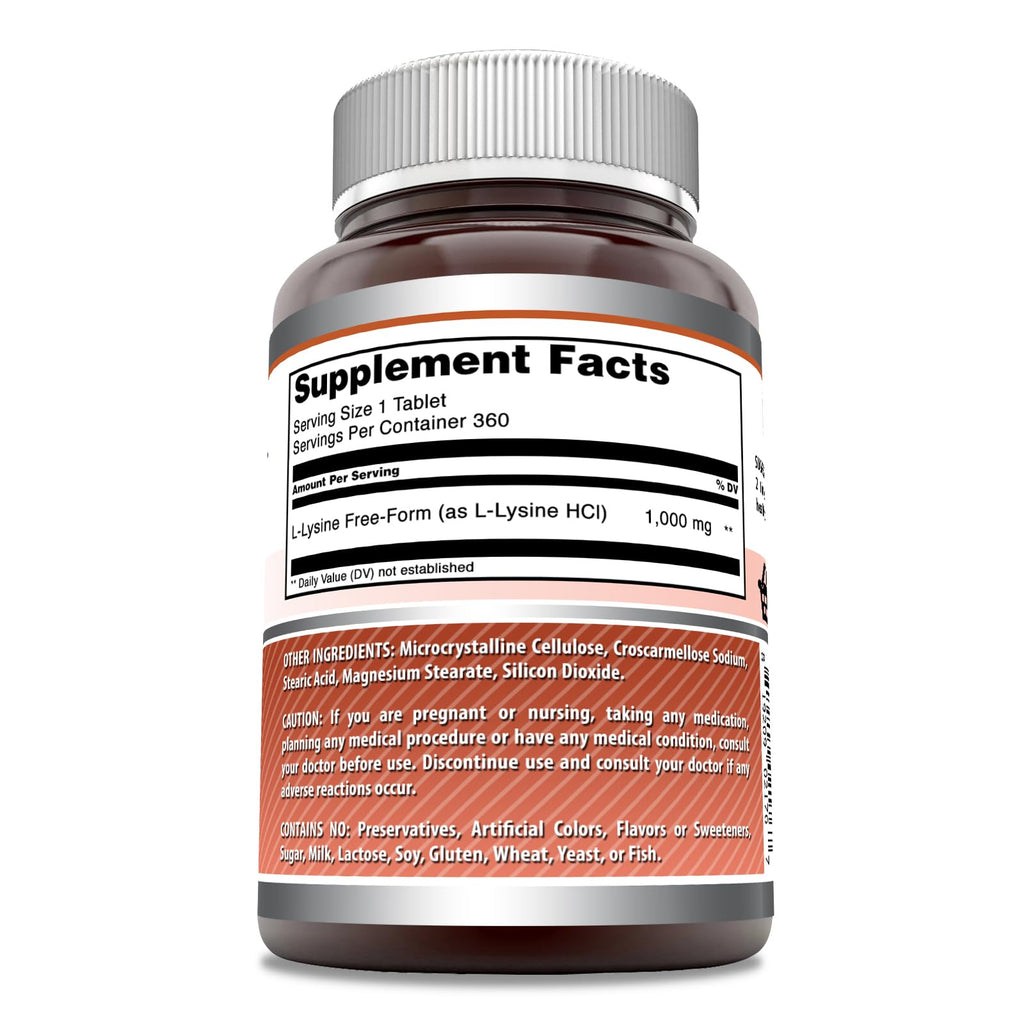 Amazing Nutrition L-Lysine 1000 mg - 360 Tablets - image 2