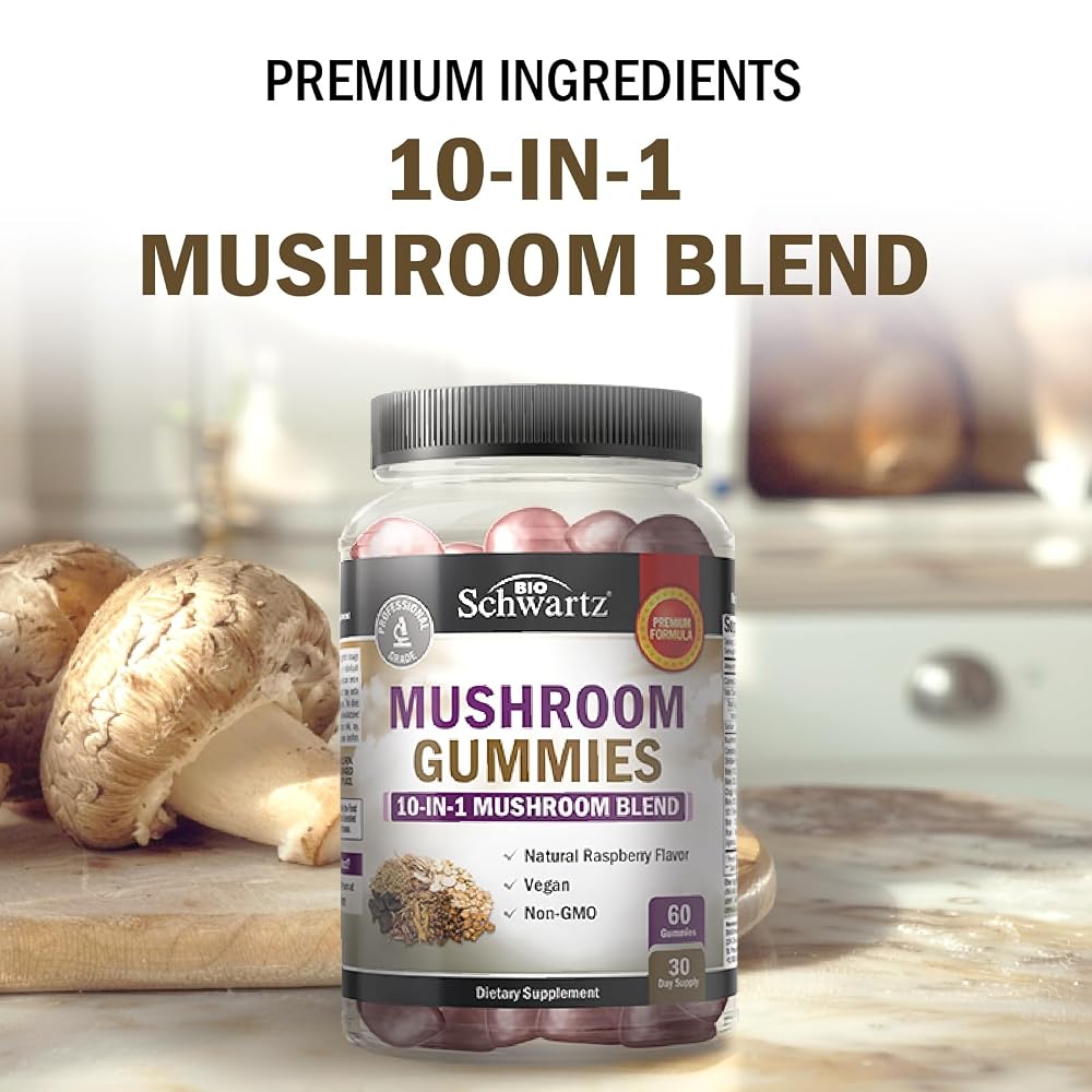 BioSchwartz Mushroom Gummies for Mood and Focus - 60 Count - image 4