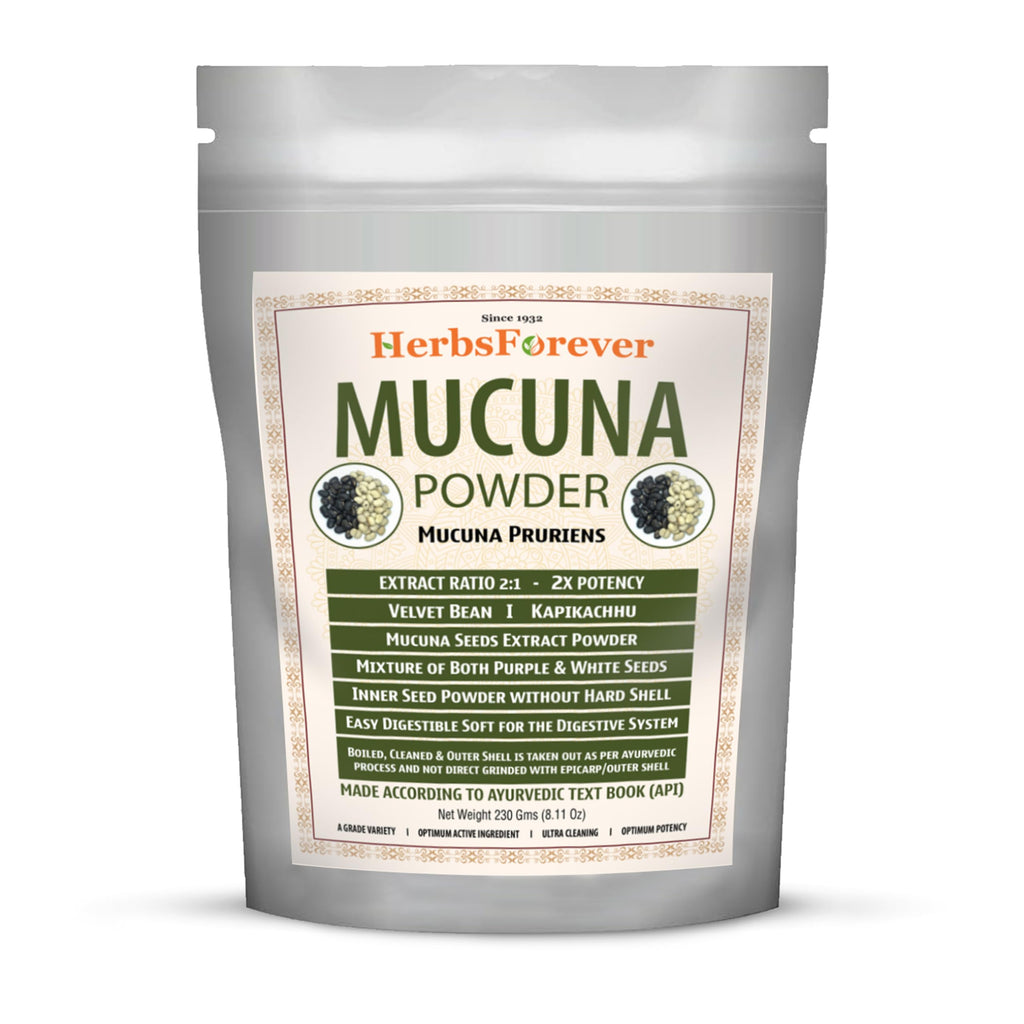Herbsforever Mucuna Pruriens Powder 2X Potency Extract - 230g