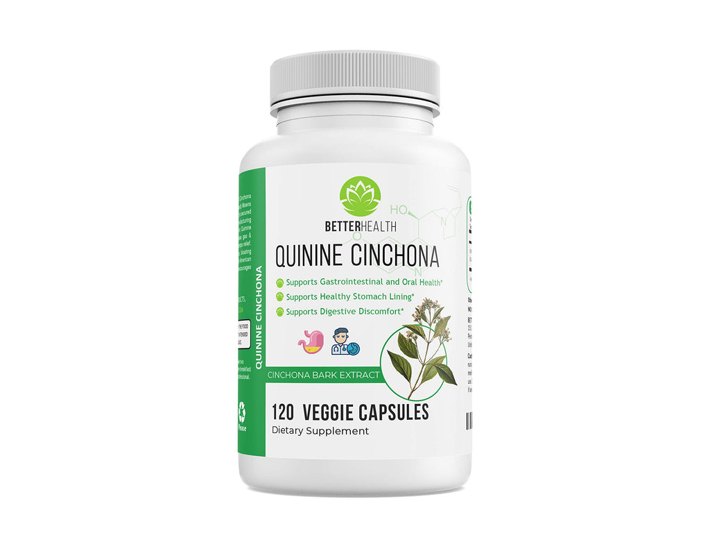 Better Health Quinine Cinchona Bark Extract 500 mg - 120 Capsules