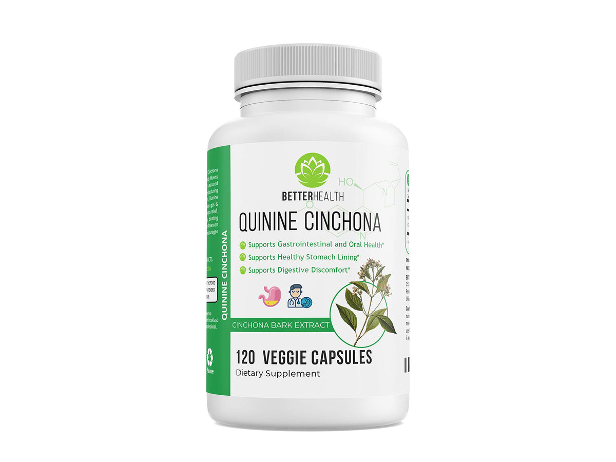 Better Health Quinine Cinchona Bark Extract 500 mg - 120 Capsules