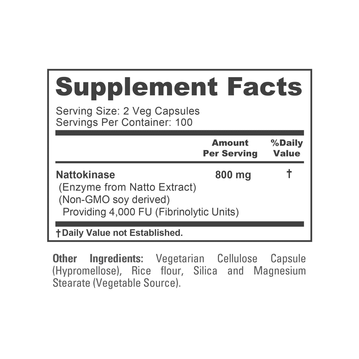 NusaPure Nattokinase 4000 FU Vegan 800mg - 200 Vegetarian Capsules - image 4
