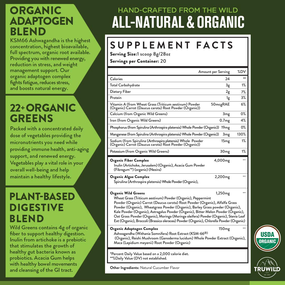 TruWild Greens Superfood Juice Powder