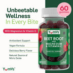 YUM-V'S Beet Root Gummies with Magnesium & Vitamin C - 60 Count - image 2