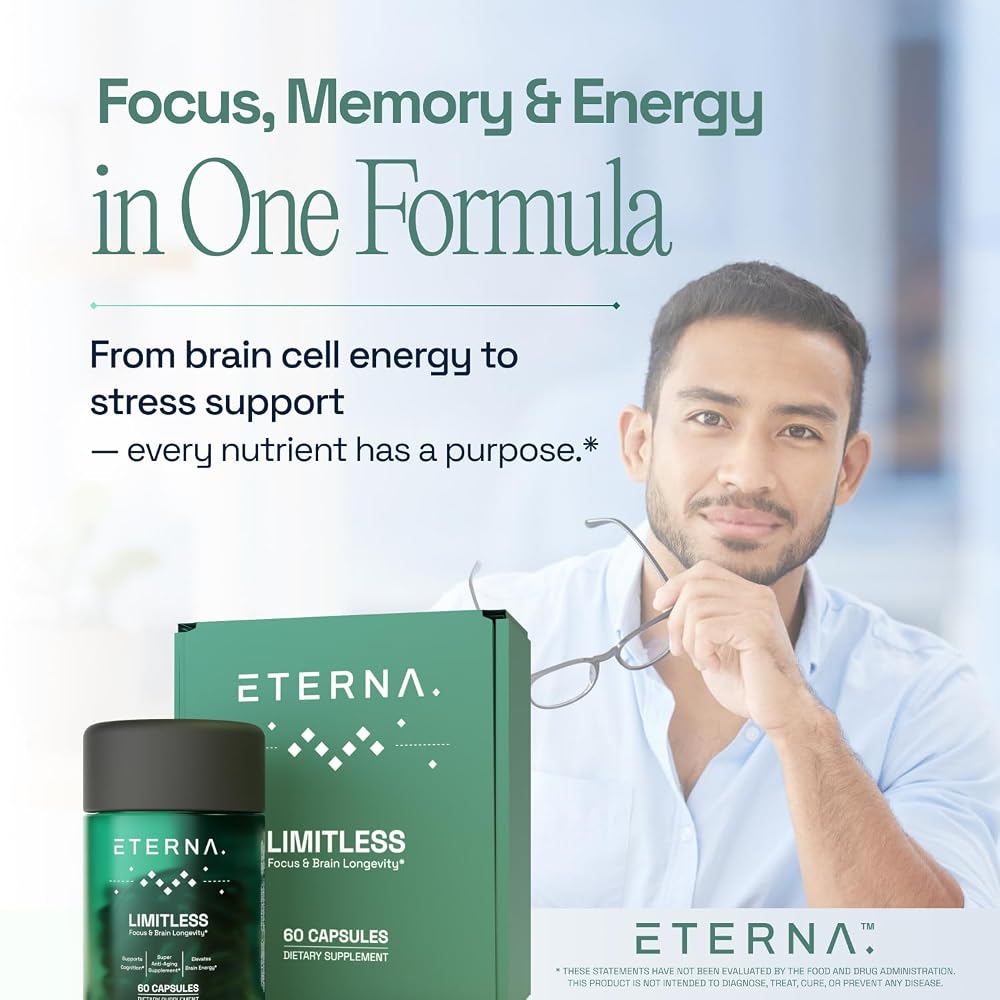 Eterna Limitless Nootropic Brain & Focus Supplement - 60 Capsules - image 3