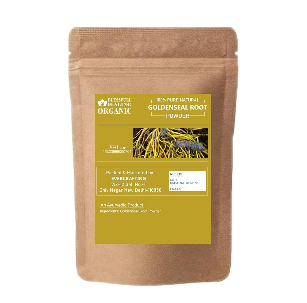 Blessfull Healing Organic Goldenseal Root Powder 100% Pure Natural
