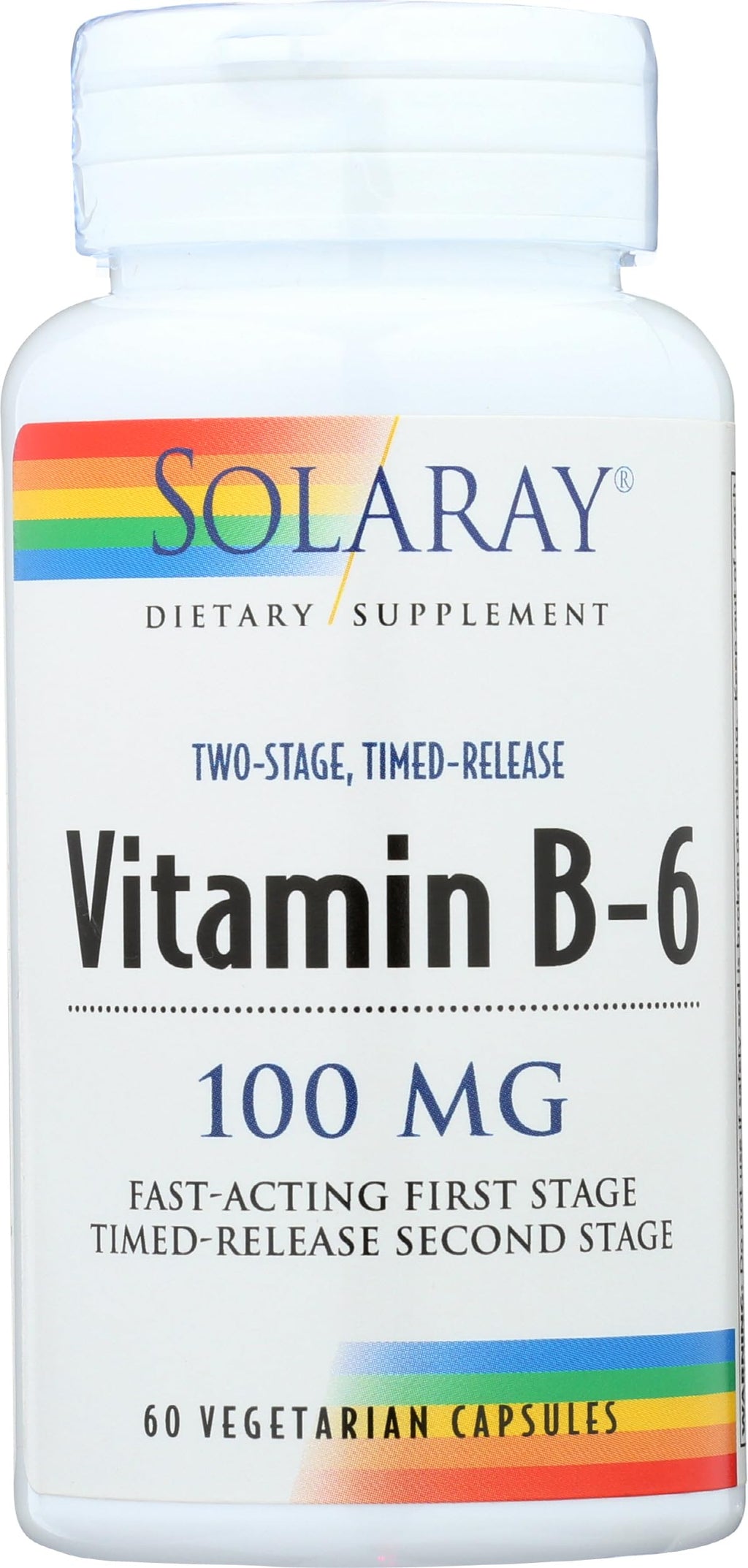 Solaray Vitamin B6 100mg Timed Release - 60 Capsules
