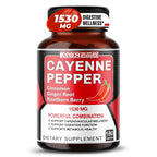 AUMETO Cayenne Pepper 1530mg with Cinnamon & Ginger - 180 Capsules