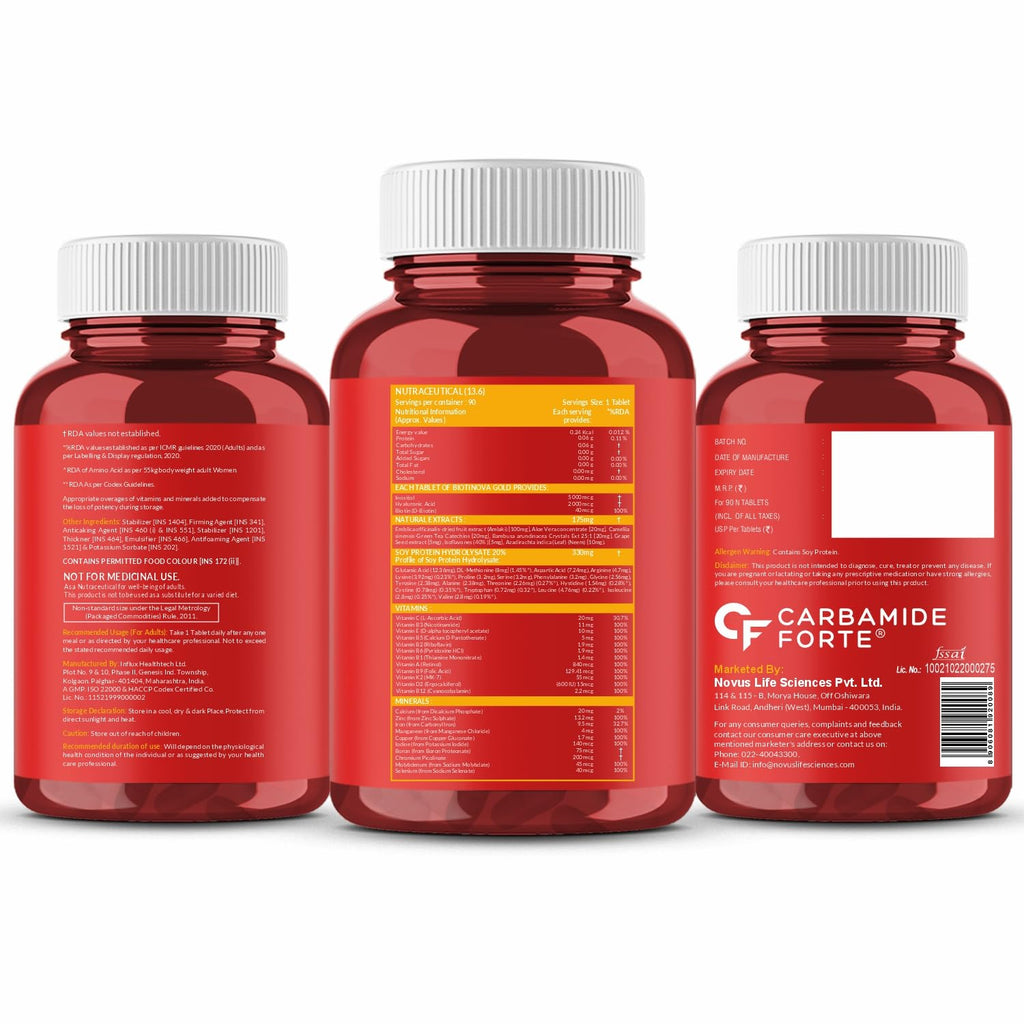 Carbamide Forte Biotin Supplement with 50 Multivitamins - 90 Tablets - image 9