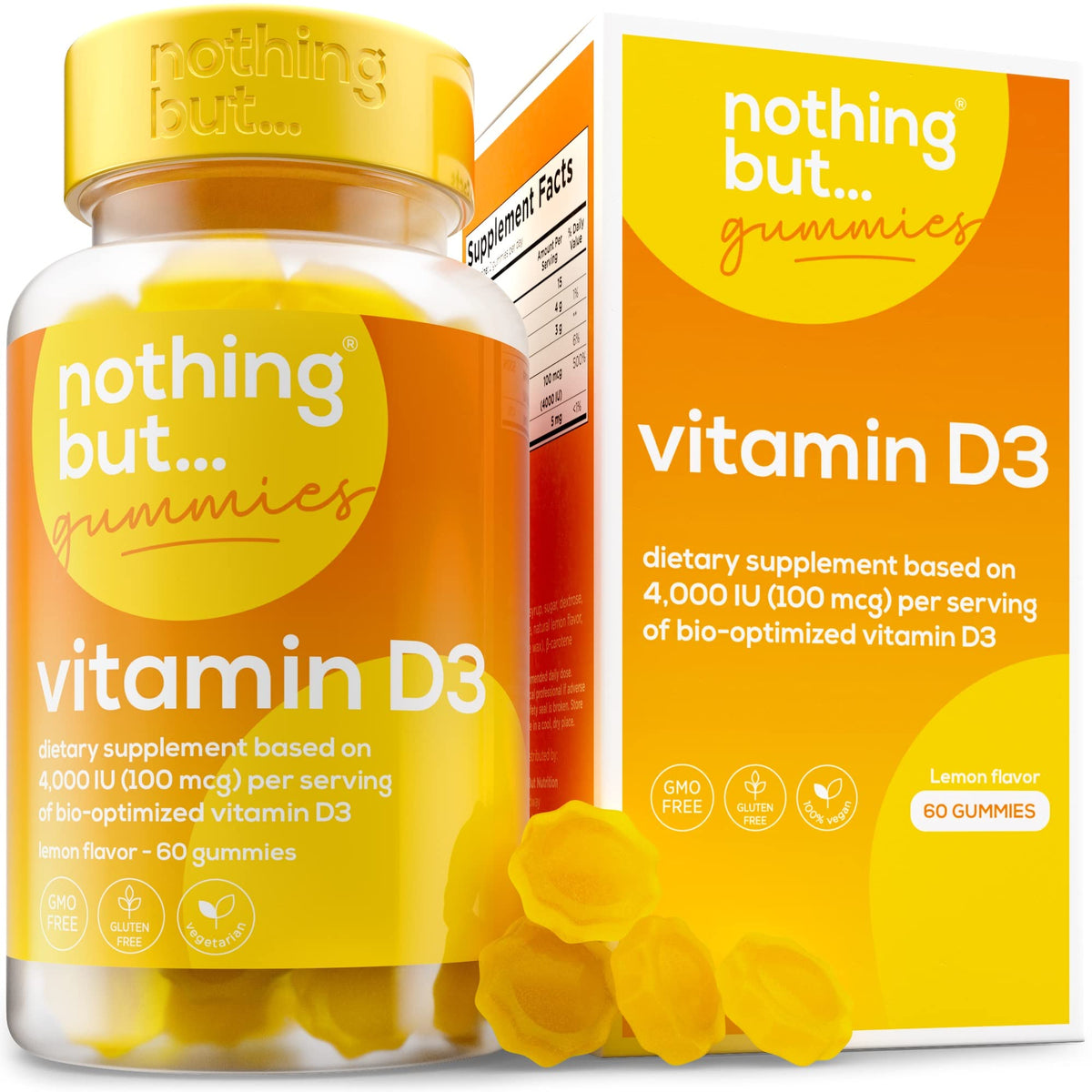 nothing BUT nutrition Vitamin D3 Gummies 4000 IU - 60 Gummies