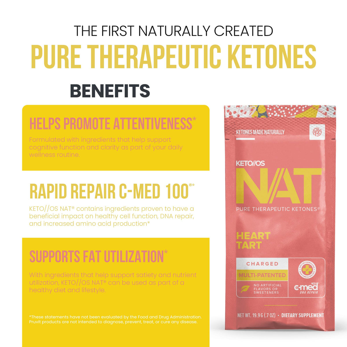 Prüvit Keto//OS NAT Heart Tart Charged Ketone Drink Mix - 20 Sachets - image 4