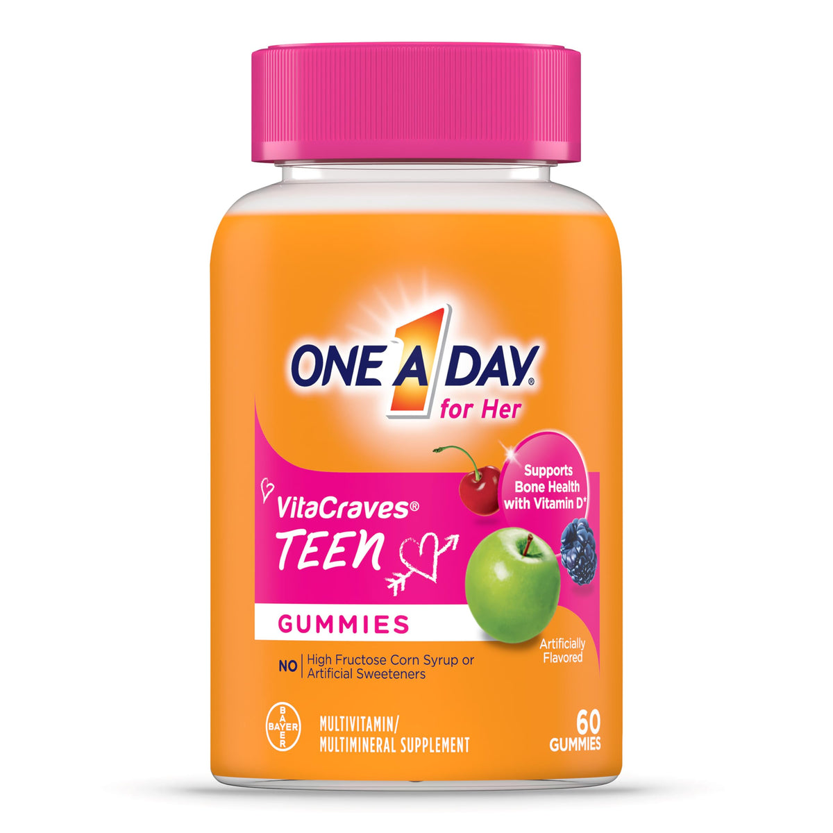One A Day Teen Girl Multivitamin Gummies - 60 Gummies