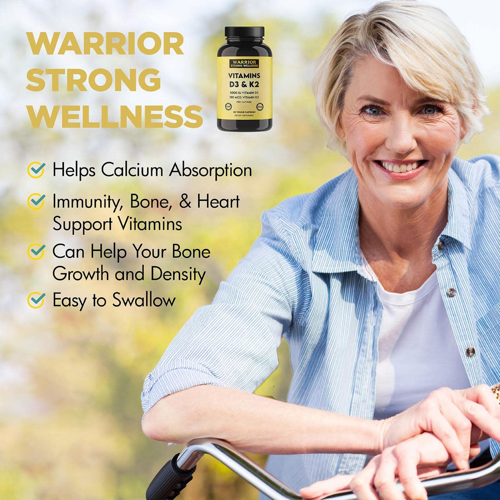 Warrior Strong Wellness Vitamin D3 and K2 Supplement - 60 Capsules - image 4