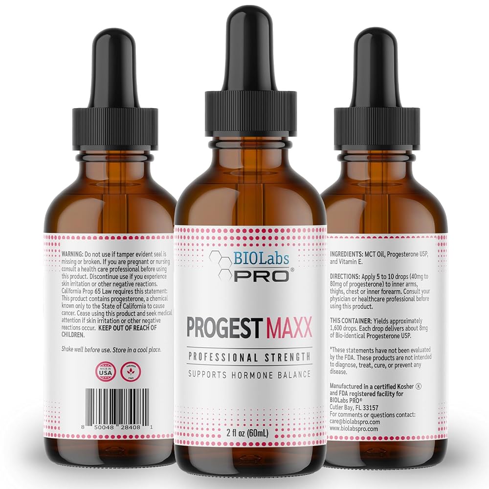BIOLABS PRO Progest MAXX Progesterone Oil for Women - 2 Fl Oz - image 2