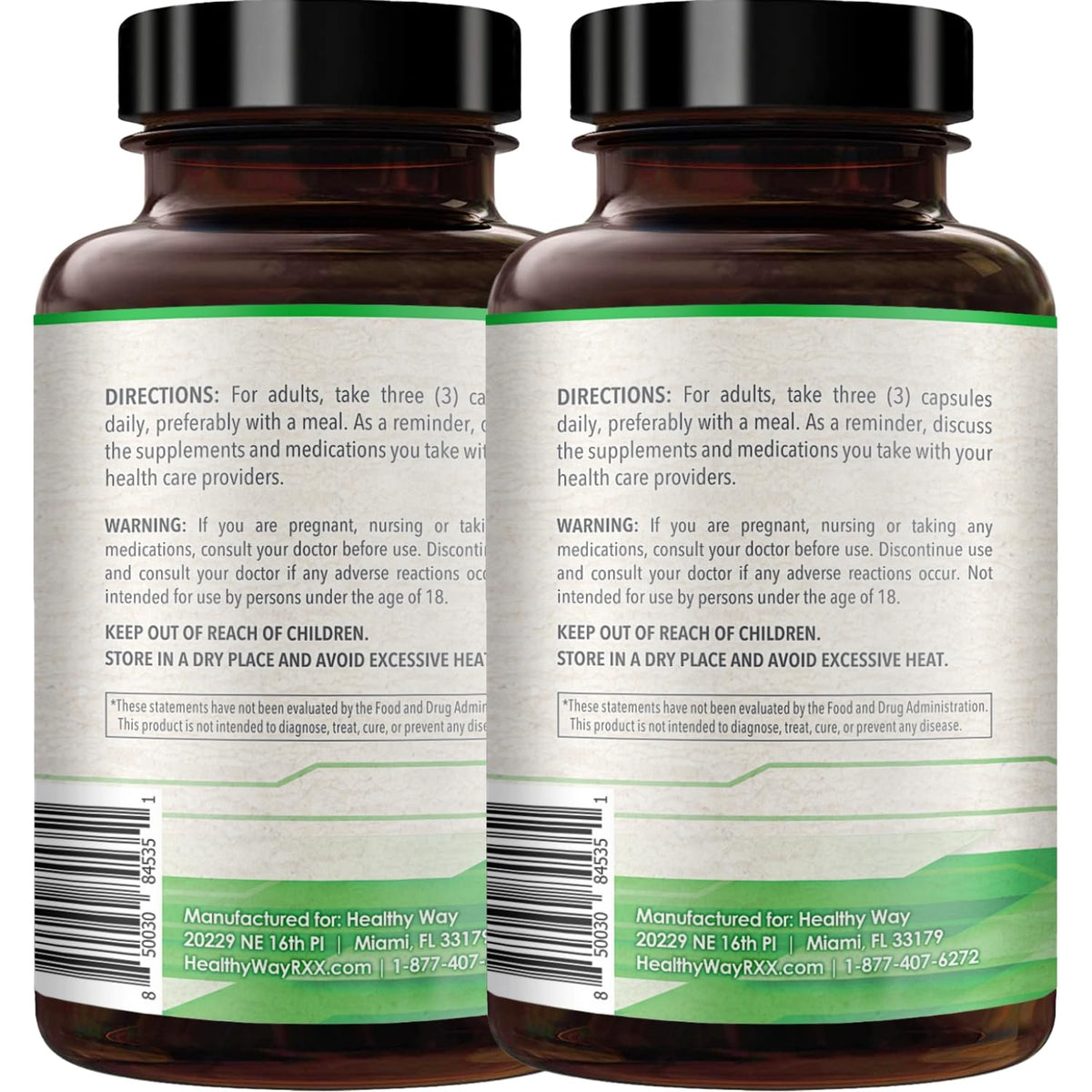 HealthyWayRx SAM-e 1500mg Capsules Brain & Mood Support - 120 Servings - image 2