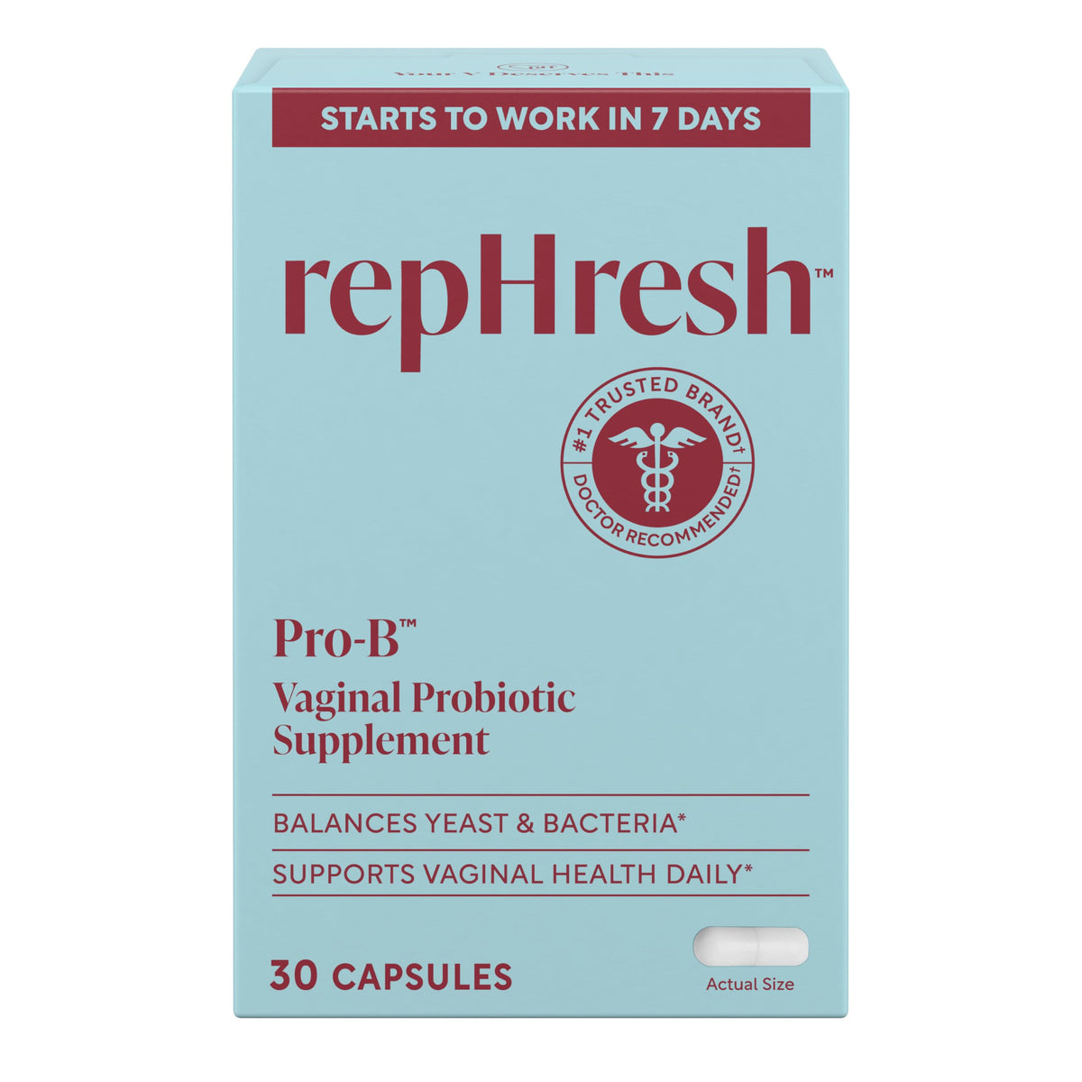 RepHresh Pro-B Vaginal Probiotic Supplement - 30 Capsules - image 2