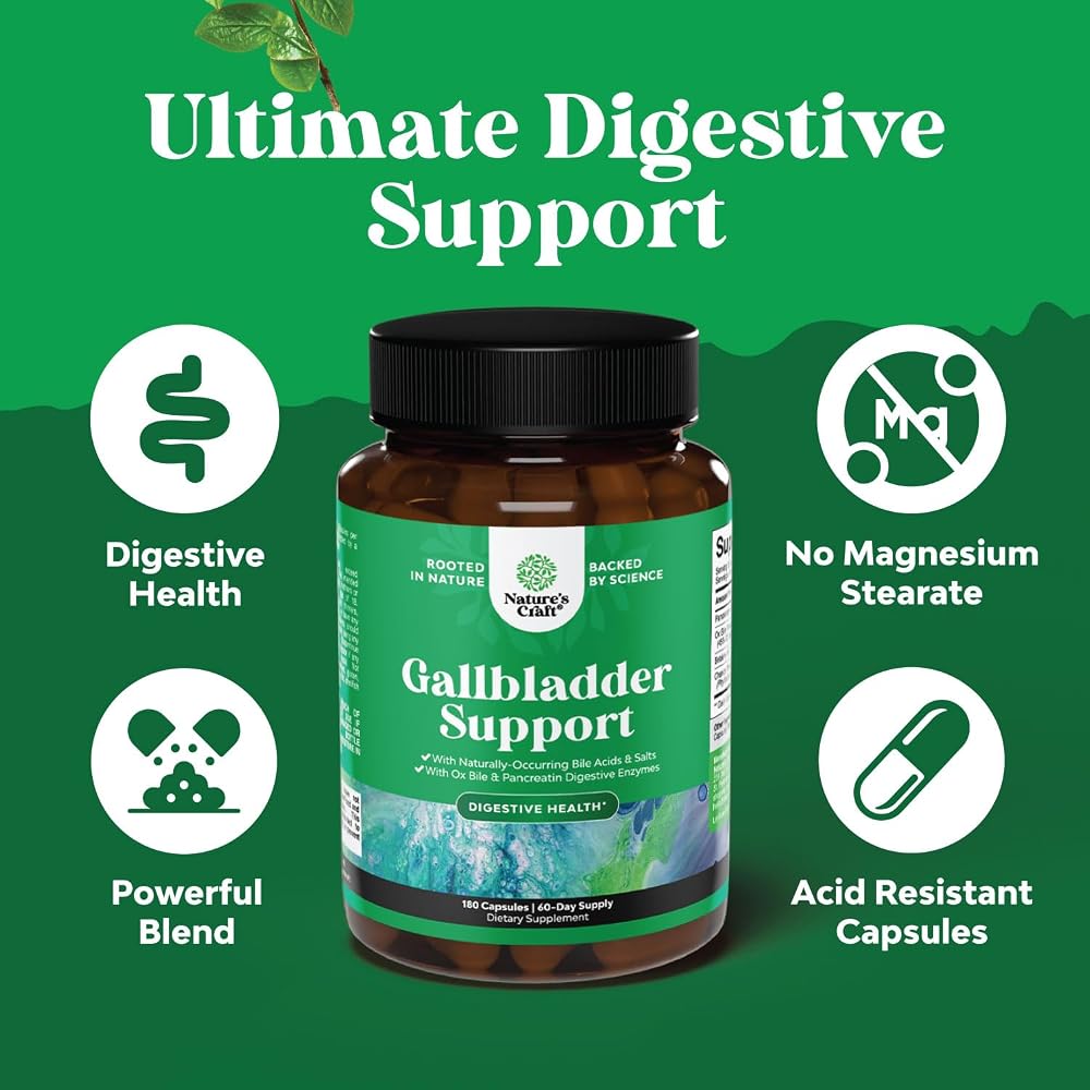 Natures Craft Ox Bile Salts for Gallbladder Support